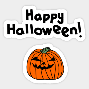 Halloween Horror Greeting Happy Halloween Pumpkin Sticker